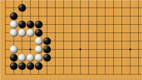 黒先杀白,外围攻击难以奏效,要到白棋内部找出其弱点将其擒获