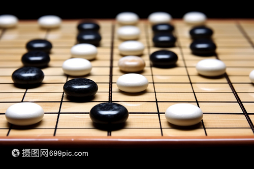 黑白色的围棋